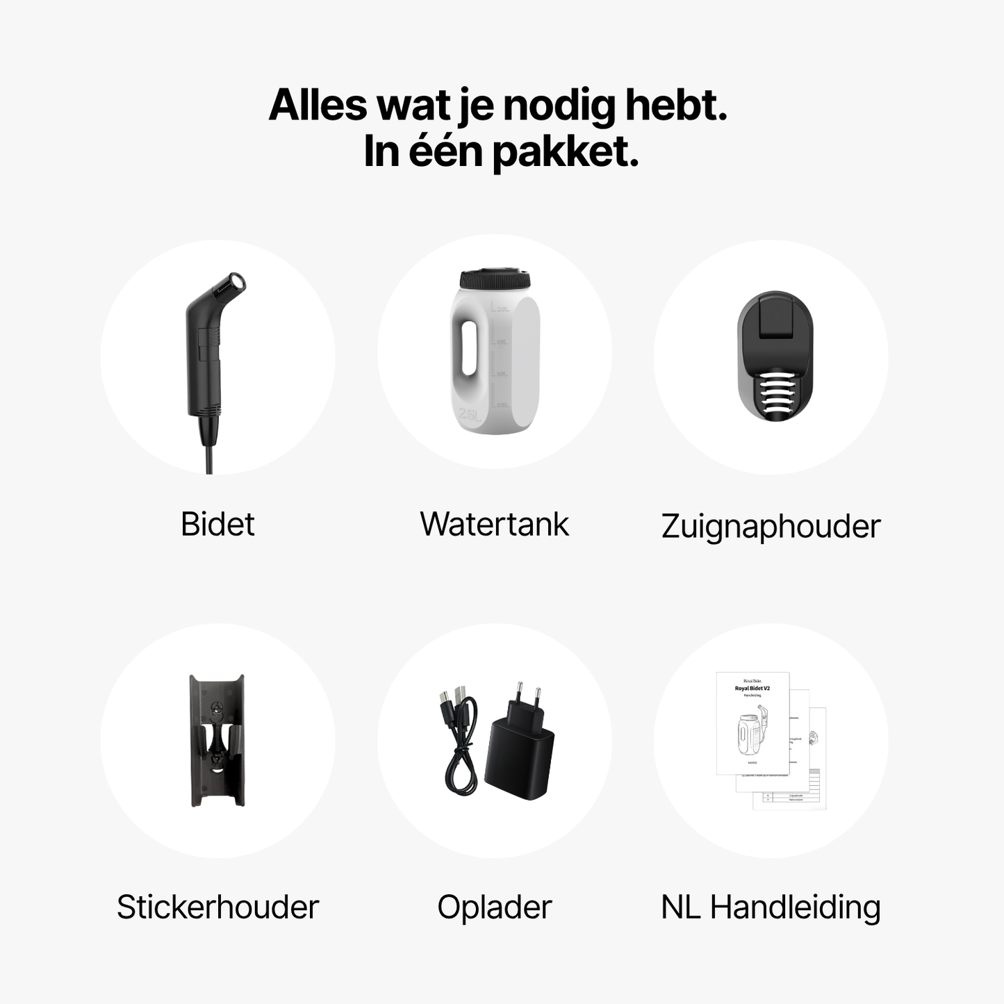 Royal Bidet V2 - Montagevrij & Elektrisch Bidet