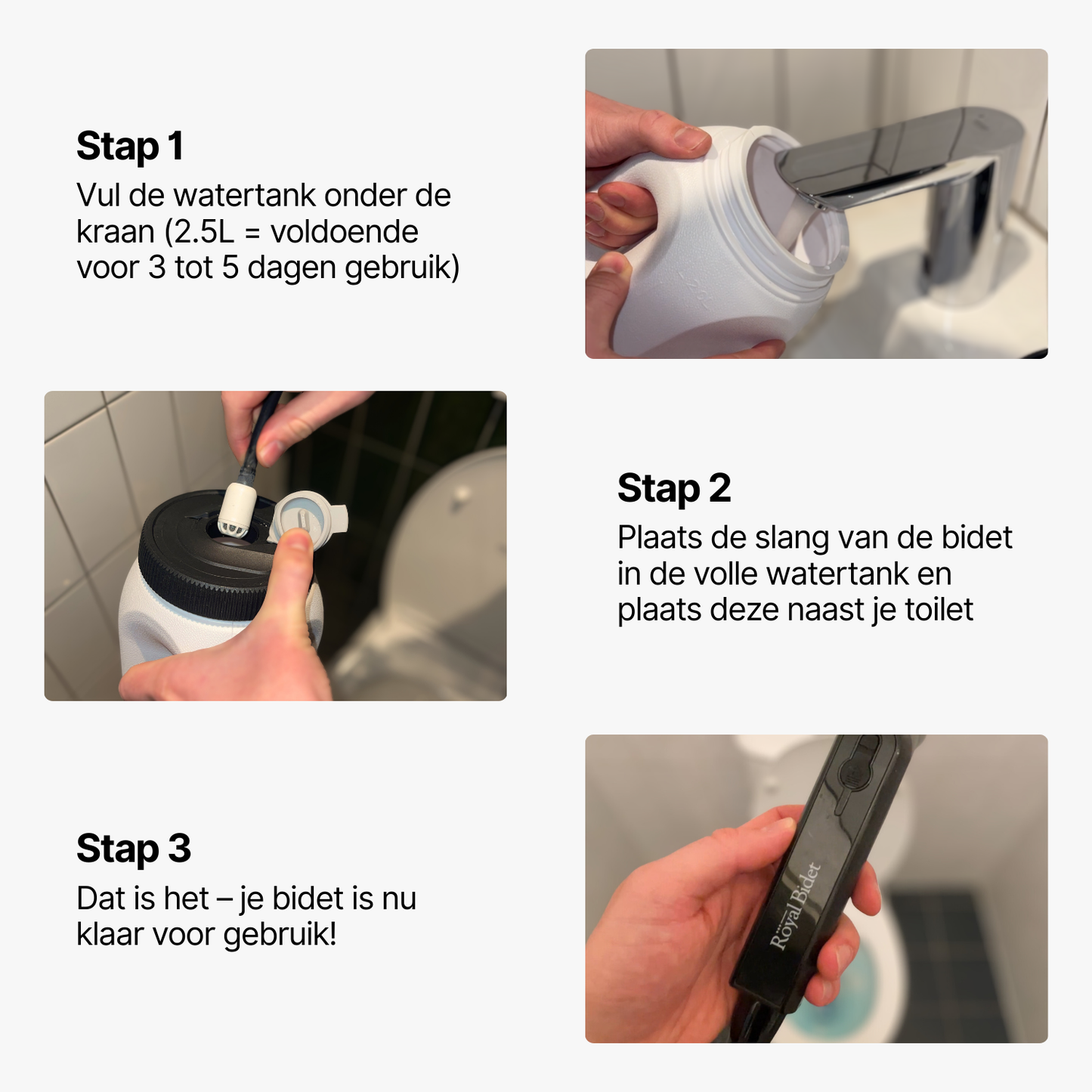Royal Bidet V2 - Montagevrij & Elektrisch Bidet