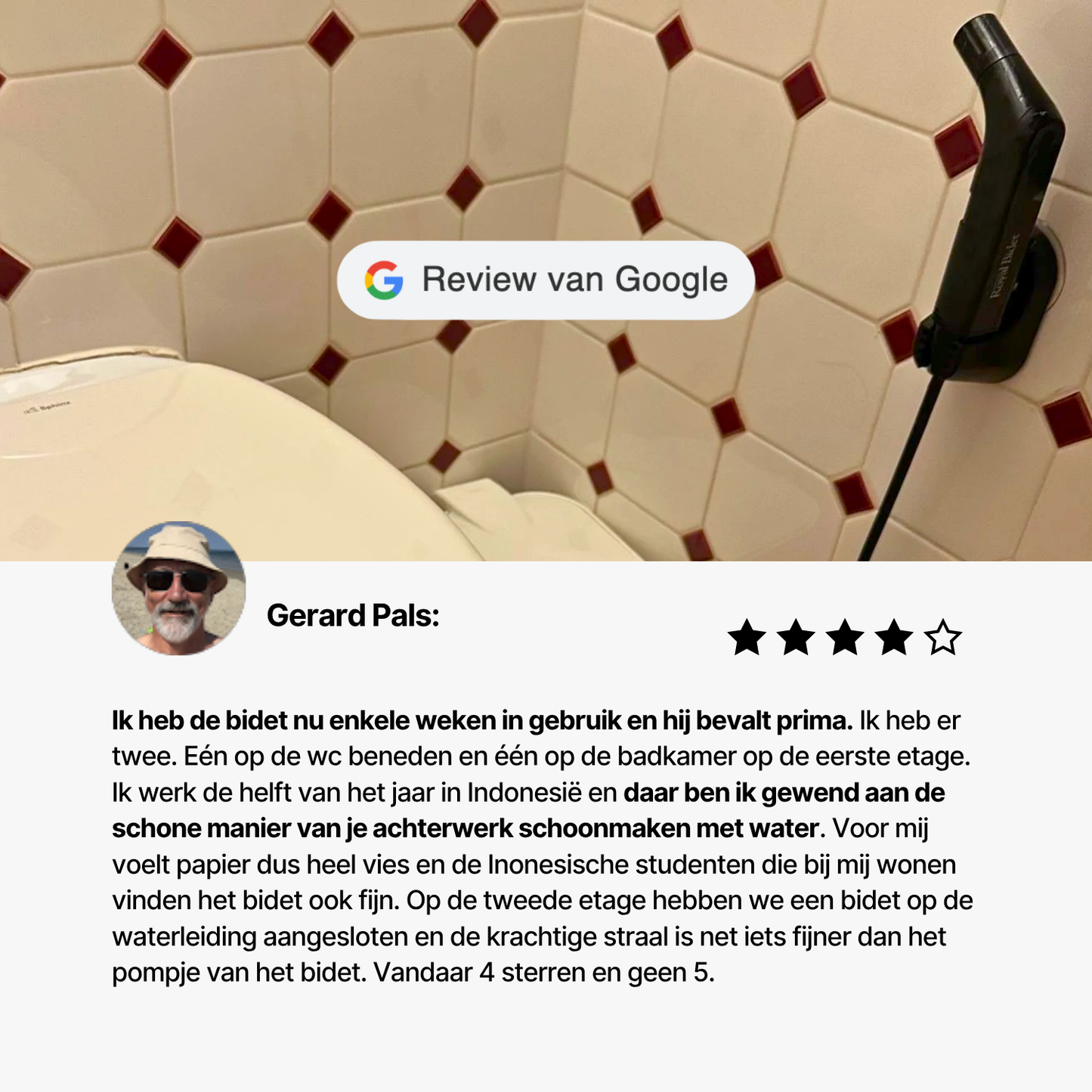 Royal Bidet V2 - Montagevrij & Elektrisch Bidet