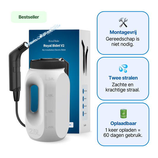 Royal Bidet V2 - Montagevrij & Elektrisch Bidet